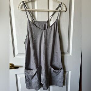 Gray Women's Jumpsuit with Pockets